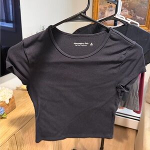 Abercrombie & Fitch Ribber Black Crop Top (5 for $25)
